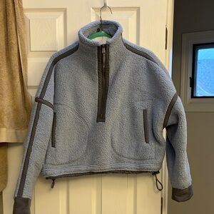 Free People Movement Cropped Quarter Zip Fleece